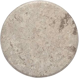 vidaXL Marble Table Top - Gray, Durable, Easy-Clean, Round Shape, Ideal for Indoor Tables, 19.7 Inch Diameter