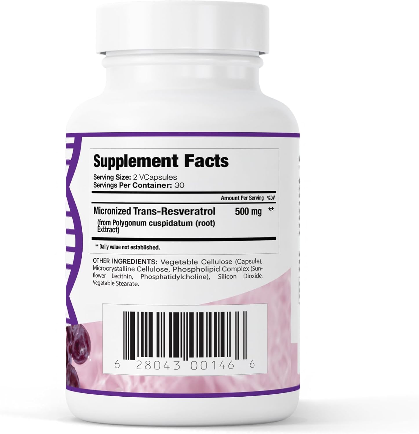 Liposomal Trans Resveratrol 500mg, 60 Vegan Capsules to Support Cellular Health, Antioxidant Activity & Overall Wellness - Non-GMO Trans Resveratrol Supplement for Daily Vitality - Image 8