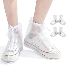 Shoe Covers Waterproof Rain Cover Shoes Covers Reusable Overshoes Overshoes Bicycle Shoe Cover Rain Overshoes Rain Covers Shoes 2 Pairs (L)