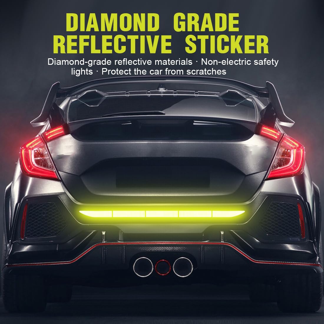 Duokon Autocollant De Bande Réfléchissante De Scooter Autocollant Réfléchissant De Scooter