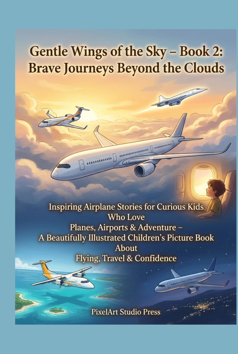 Gentle Wings of the Sky – Book 2: Brave Journeys Beyond the Clouds: Inspiring Airplane Stories for Curious Kids Who Love Planes, Airports & Adventure –A Beautifully Illustrated Children’s Picture Book