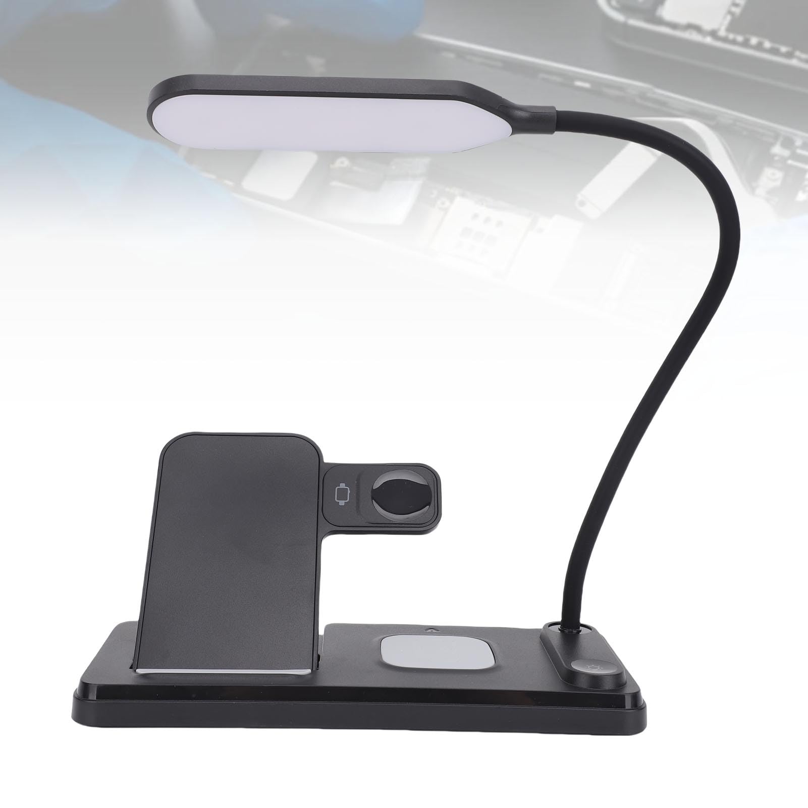 Cryfokt Stazione di Ricarica Wireless 15W Multi Dispositivo con Lampada da