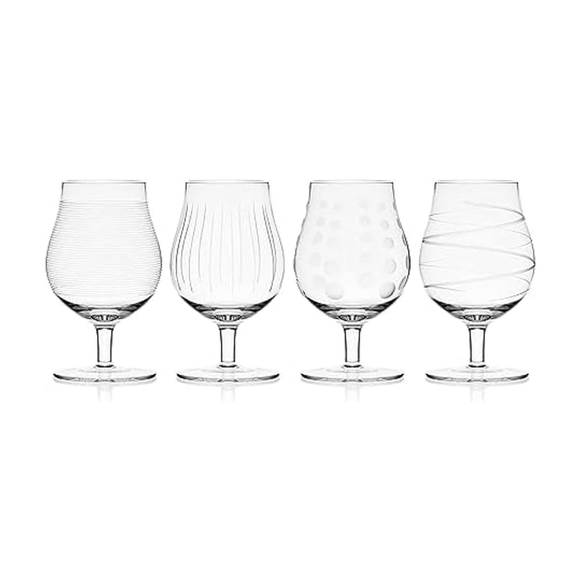 Mikasa Cheers - Vasos de cerveza belga, 18 onzas, juego de 4, transparentes