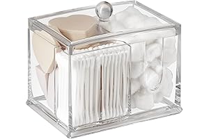 Acrylic Storage Organizer: Your Cosmetic and Bathroom Q-Tip Sanctuary