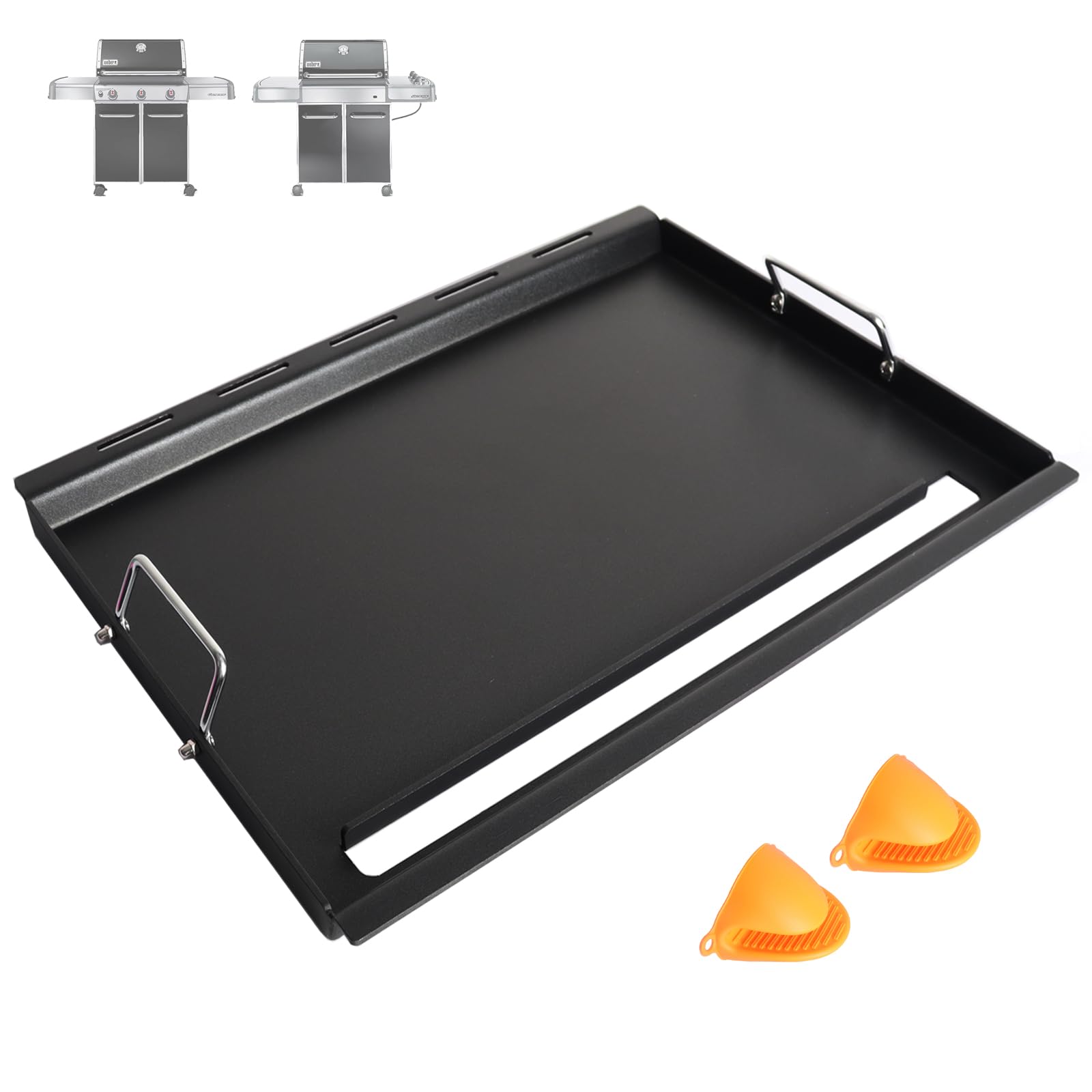 7524 Griddle Insert for Weber Genesis 300 Series E310 E320 E330 S310 S320 S330 EP310 EP320 EP330 for Genesis 300 Grill Parts, Full Size Griddle Replacement Parts for Weber