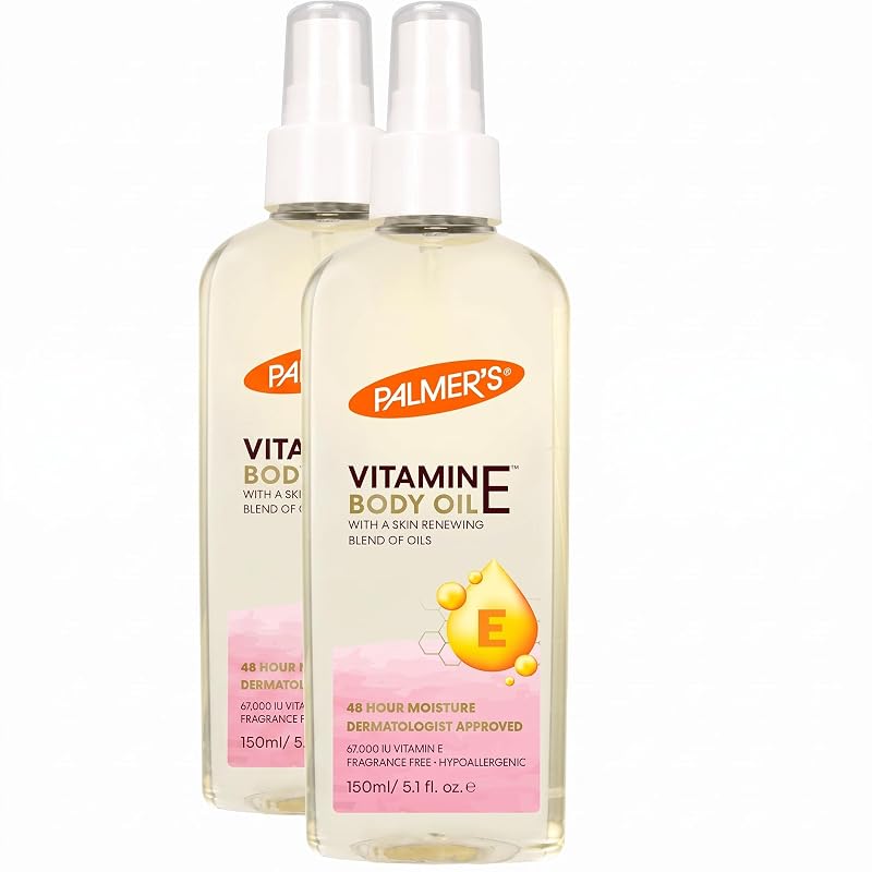 Óleo corporal Palmer's com Vitamina E, Pacote com 2