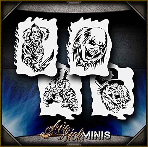 Clown MINI Set AirSick Airbrush Stencil Template