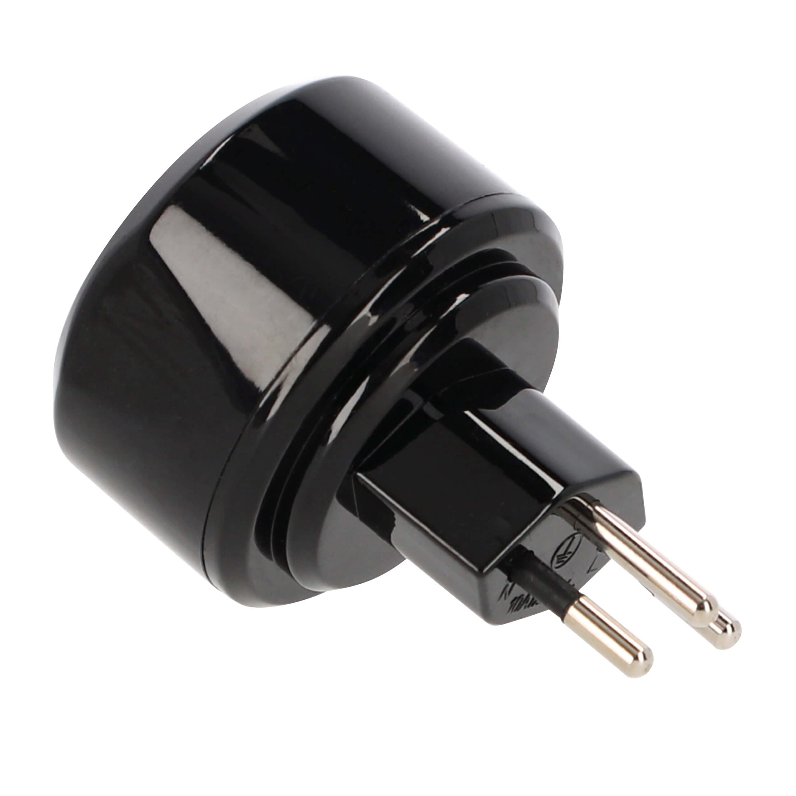 Brennenstuhl 1508642 - Adattatore da viaggio con terra 10A, colore: nero 5 pezzi