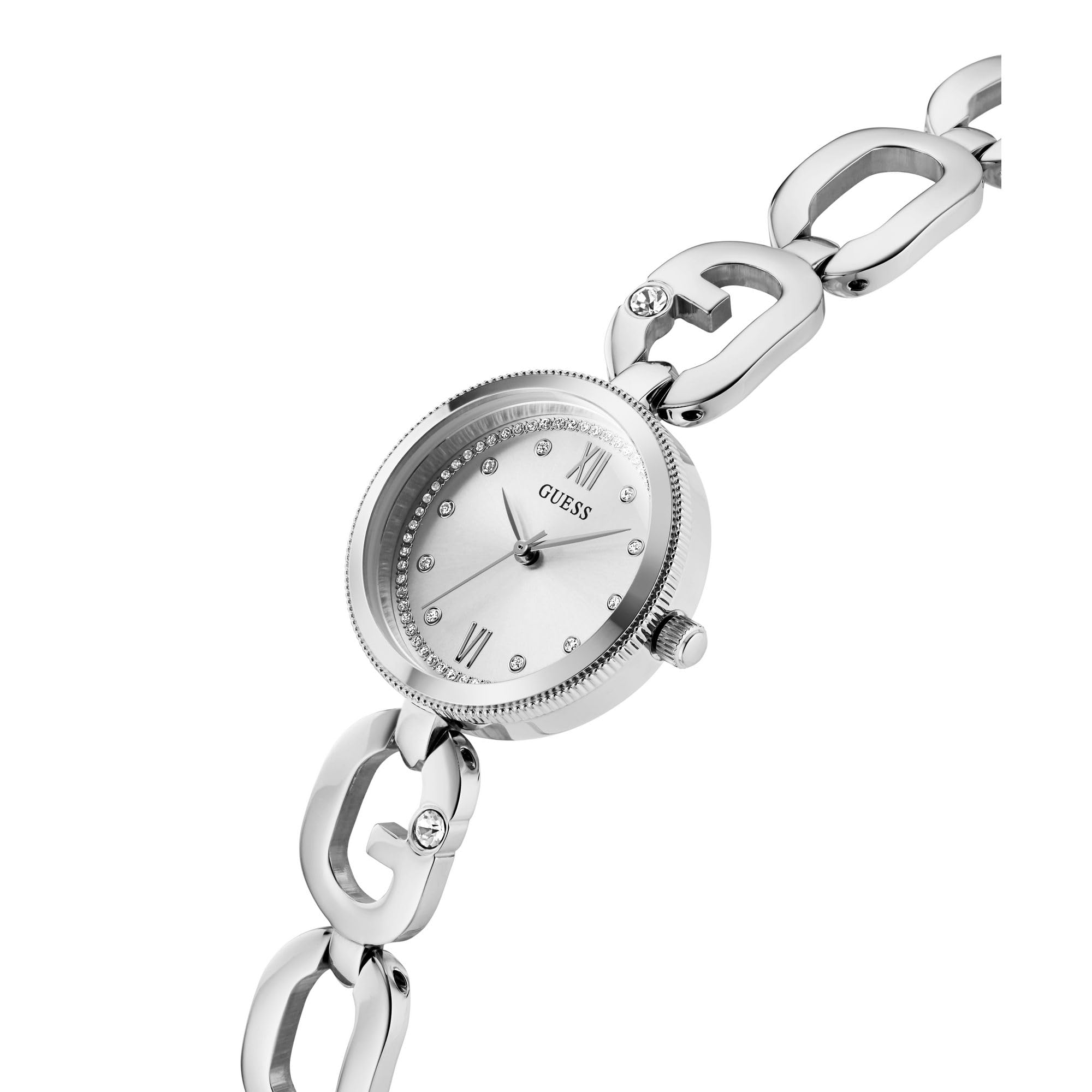 GUESS Damen Uhr Armbanduhr Empower Edelstahl