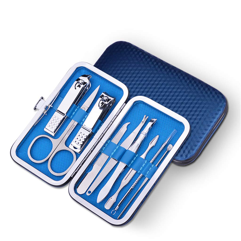 Crystal Nail File,Nail Clipper Cutter Trimmer Scissor Tweezer Knife Ear Pick Grooming Kit Manicure Pedicure Toe Tools Toe Nail Scissors Big Nail Clipper Nails