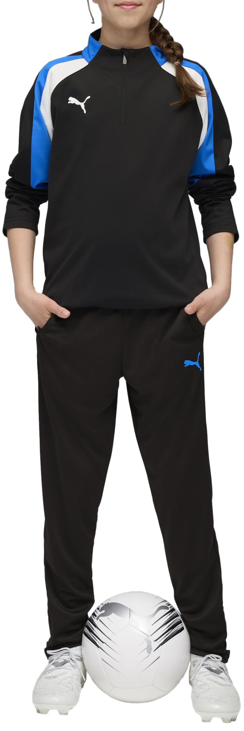 Puma Unisex Kinder Individualliga 1/4 Zip Top Jr T-Shirts