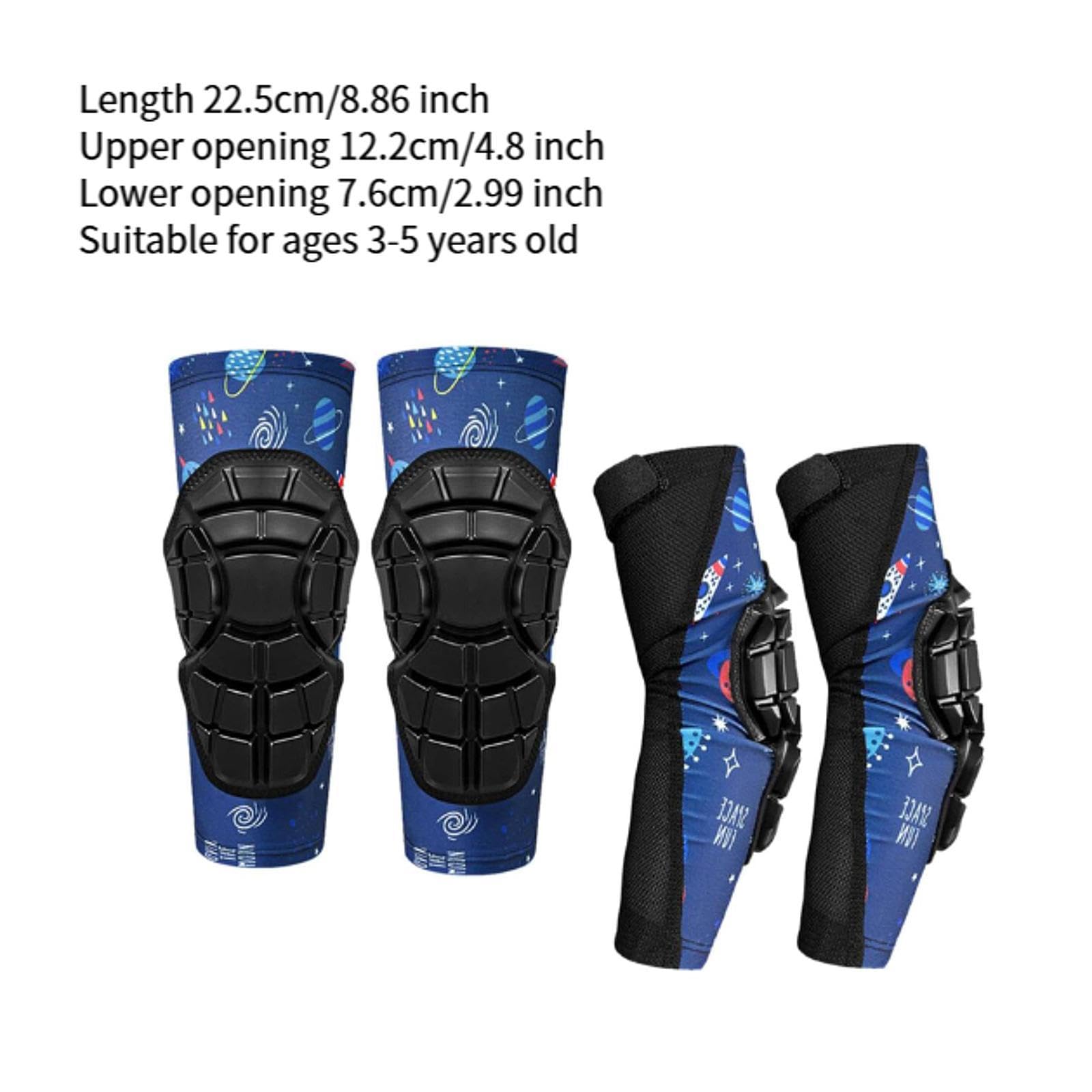 LOVIVER 4 Pièces Genouillères Coudières Protège-Genoux Protège-Coudes Équipement Rembourré Léger Anti-Transpirant Adapté Aux Enfants pour Roller Cyclisme