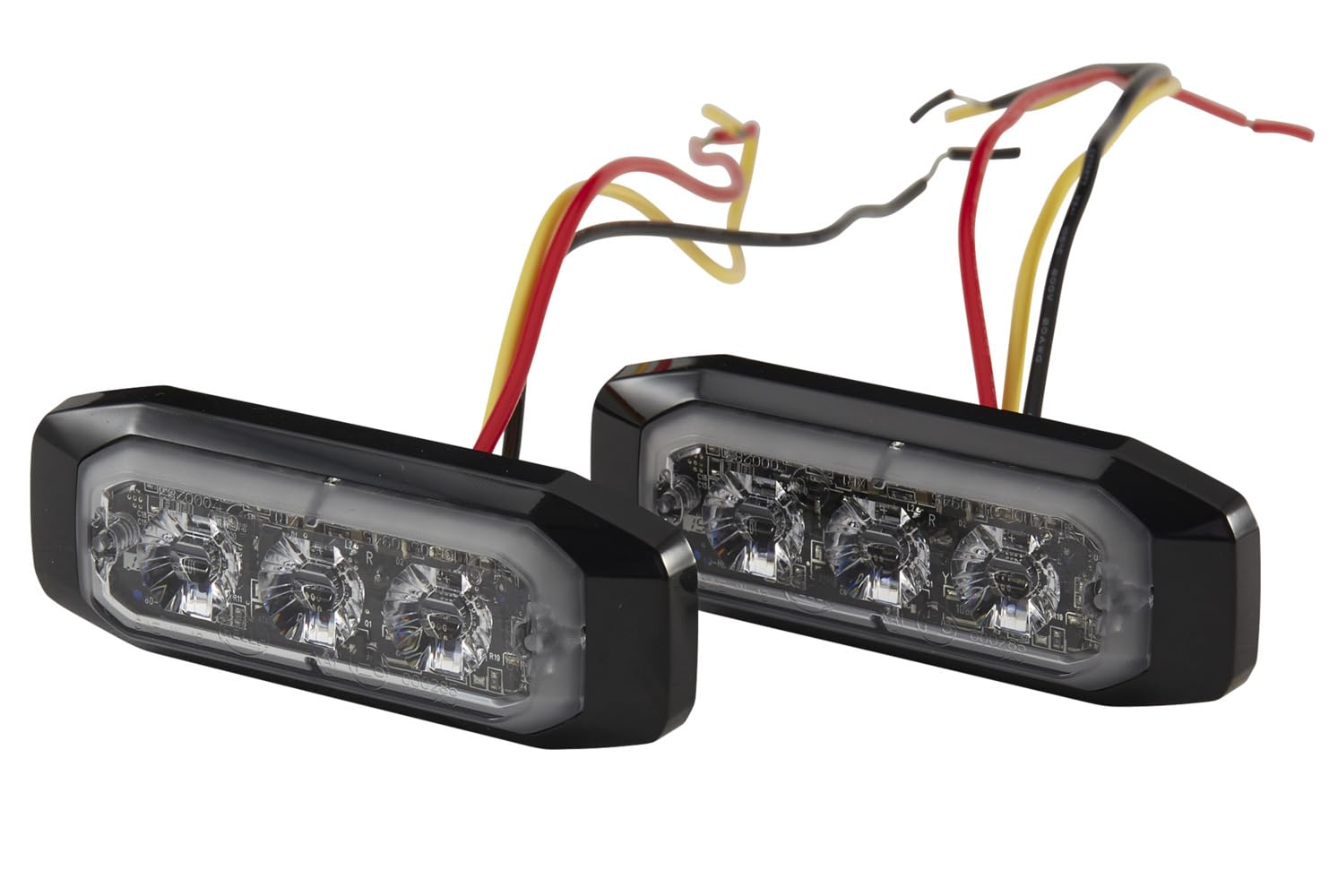 HELLA 2XD 014 563-001 LED-Strobe-type Beacon - BST-Slim - 12/24V - Blue - Screw Connection/mounting - Cable: 250mm - Plug: open cable ends - Kit