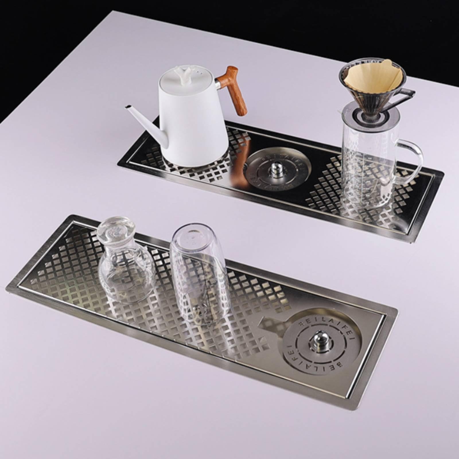 Égouttoir pour Verre Lave-verres Automatique Plateau d' Grille pour Drainage Efficace Conception Professionnelle en Acier Adaptée au Lavage de Cuisine Restauration Collective, 6020