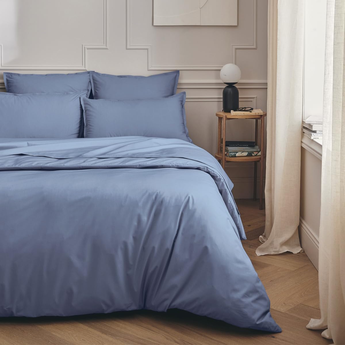Essix First Bolster Pillow Cover Percale Cotton Olympic Blue 43cm x 230cm, 43x230 - Image 2