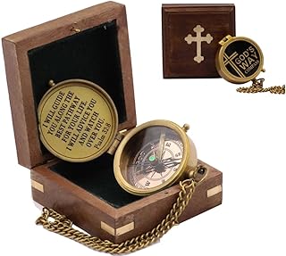 Roorkee Instruments India Engraved Compass Directional Magnetic Pocket Personalized Gift for Camping, Hiking and Touring