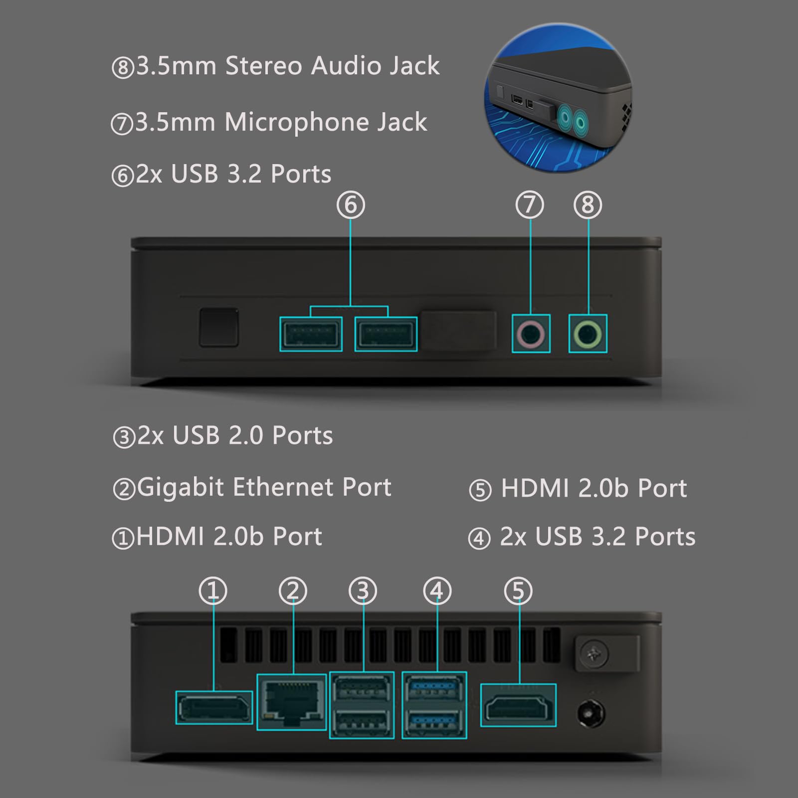 NUC 11 Essential Mini-PC NUC11ATKC2, kompatibel mit Intel Celeron-CPU N4505 | 2,9 GHz, zwei 4K-Displays, Bluetooth 5.1, Windows 11, leise Kühlung, kompakter Büro-PC (16 GB RAM + 256 GB SSD)
