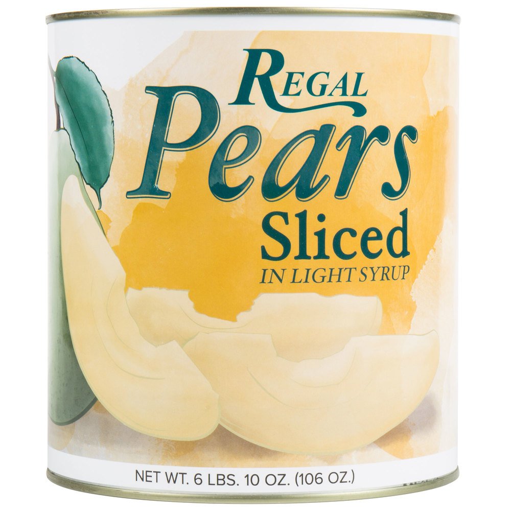 TableTop King #10 Can Sliced Pears in Light Syrup