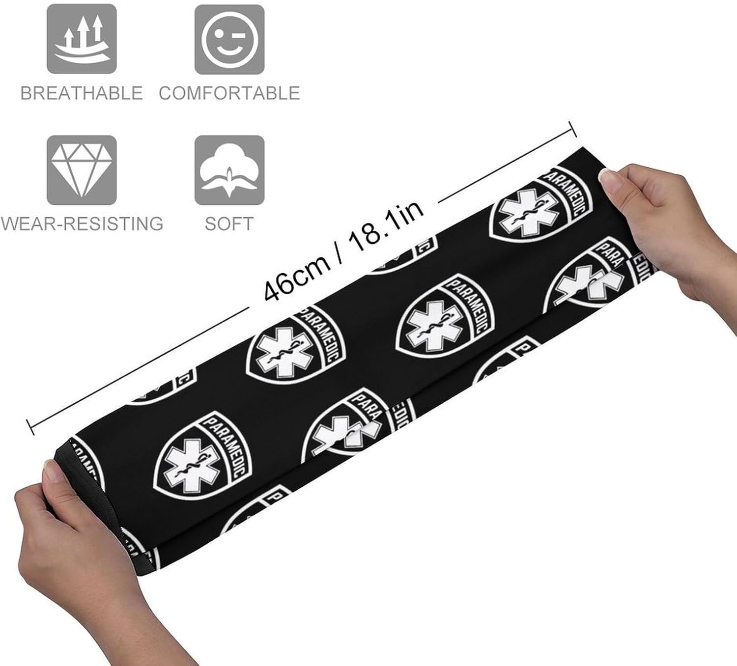 Star of Life EMS Knee High Socks Athletic Long Stockings Sport Casual Crew Tube Sock Boot 46cm