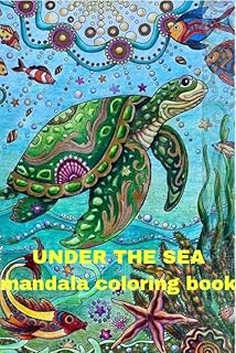كتاب تلوين ماندالا برسومات أعماق البحار للبالغين أو الكبار - مقاس A5