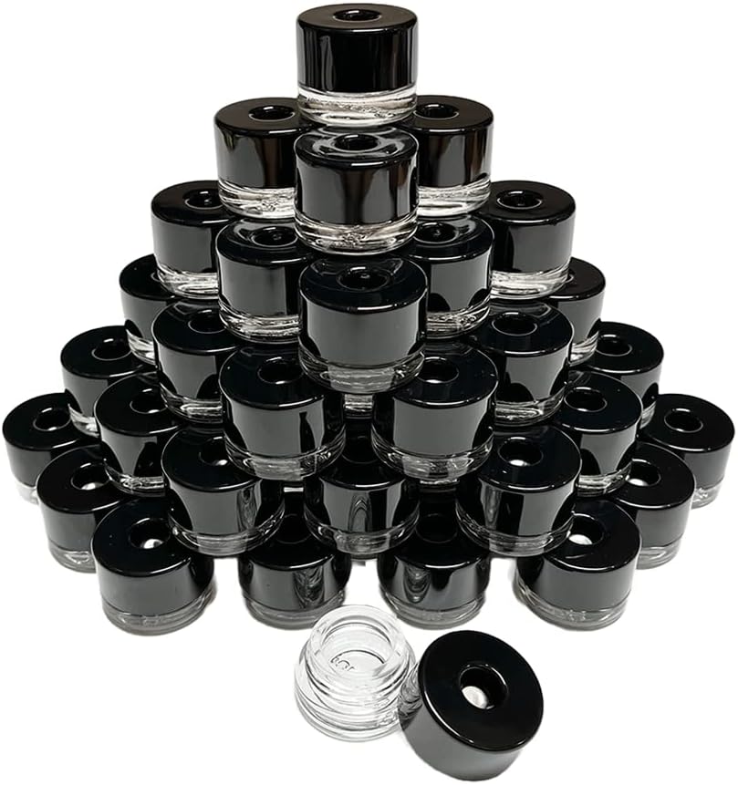 POPVAC (50 Pack Refillable Storage Vacuum Seal Container Jar For Herb Floral Powder