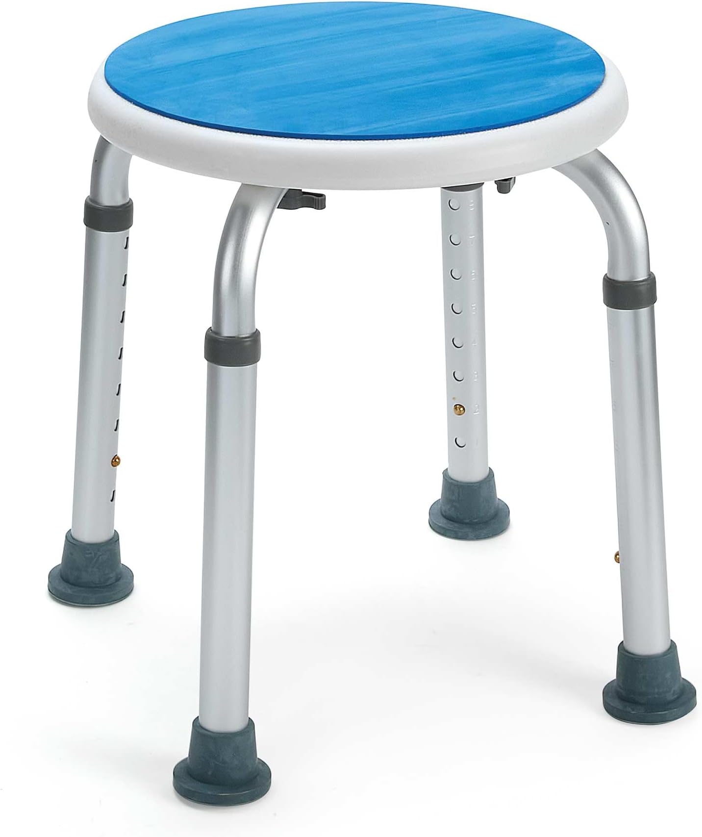 Medokare Padded Round Shower Stool - Shower Stools for Seniors with Tote Bag, Lightweight with Anti-Slip for added Stability up to 280Lbs