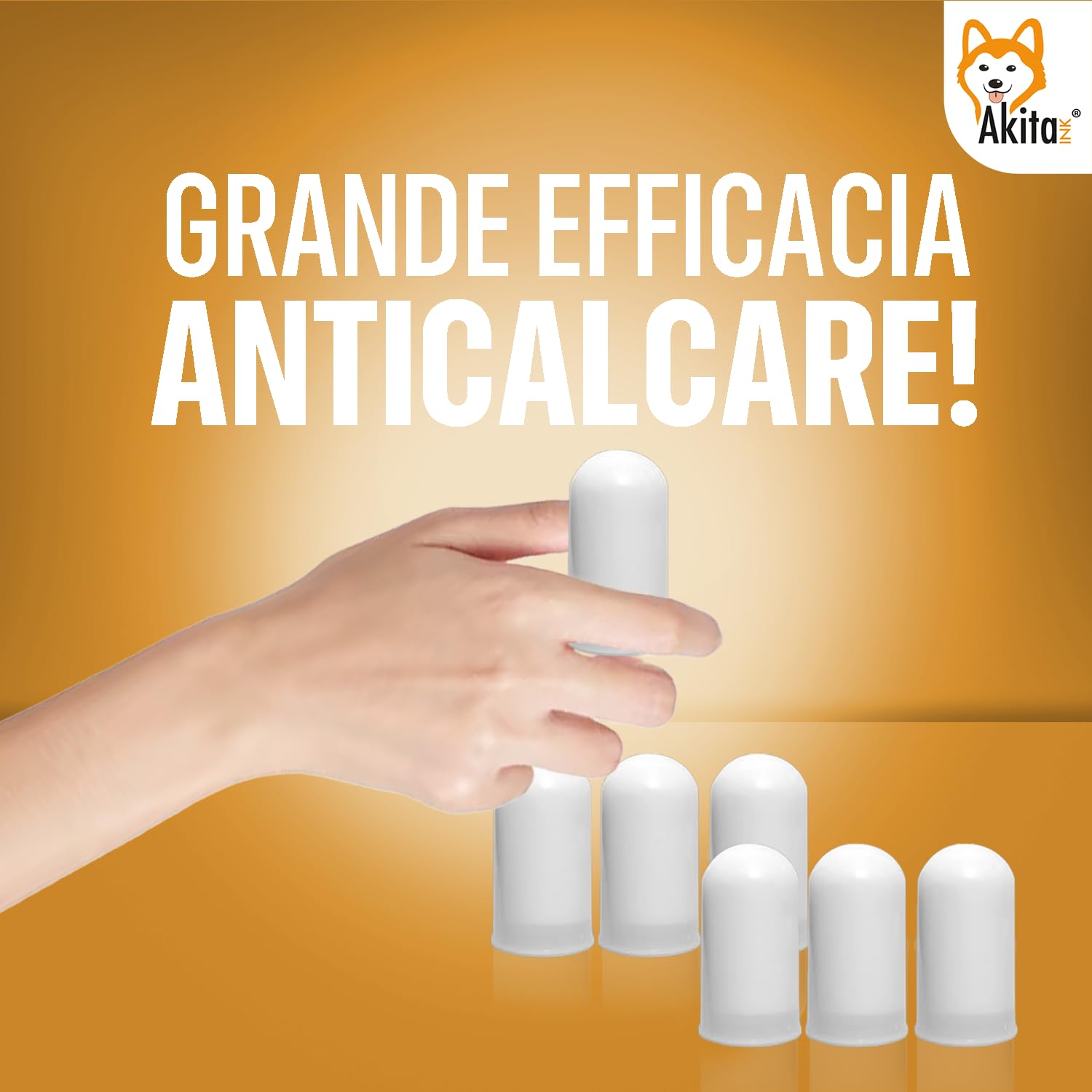Akitaink Cartucce Anticalcare Universali per Caldaia – Ricarica con Polifosfati Concentrati, Lunga Durata – Lavatrice, Lavastoviglie ed Elettrodomestici – Confezione da 12
