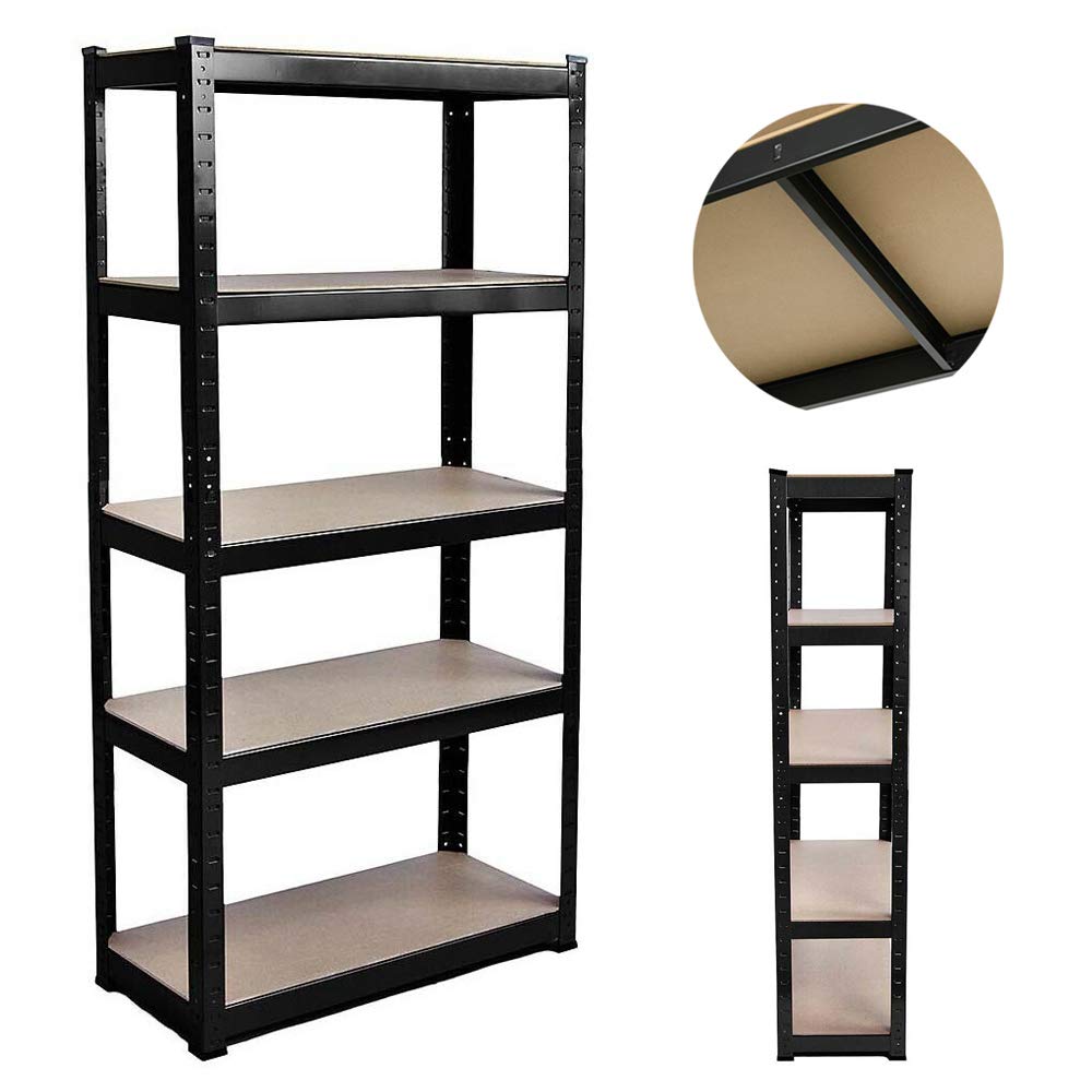Buy 180cm X 90cm X 40cm Garage Shelving Unit 5 Tier Heavy Duty Metal