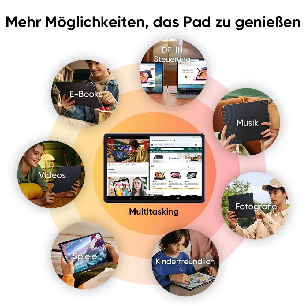 XPPen 12.2 Zoll Standalone Grafiktablett Display mit X3Pro 16384 Smart Stift, Android 8GB+256GB WiFi mit 8000mAh Akku, Magic Drawing Pad, 2K-Auflösung, Digitales Zeichentablett OS Android 14