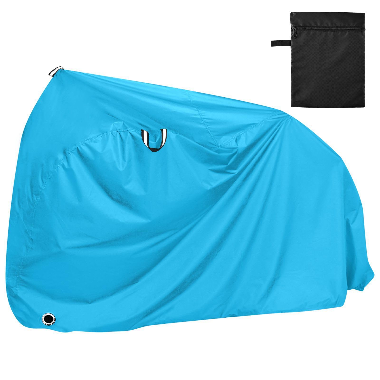 Housse de vélo imperméable avec trous de verrouillage - Résistante aux UV - Pour intérieur et extérieur - Convient à la plupart des cobertor para motocicleta - Bleu ciel foncé