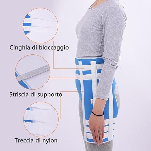 Miniatura 2 de Soporte de compresión ajustable para muslo, pierna isquiotibial, soporte de cadera y ingle para lesiones en las articulaciones de la cadera,