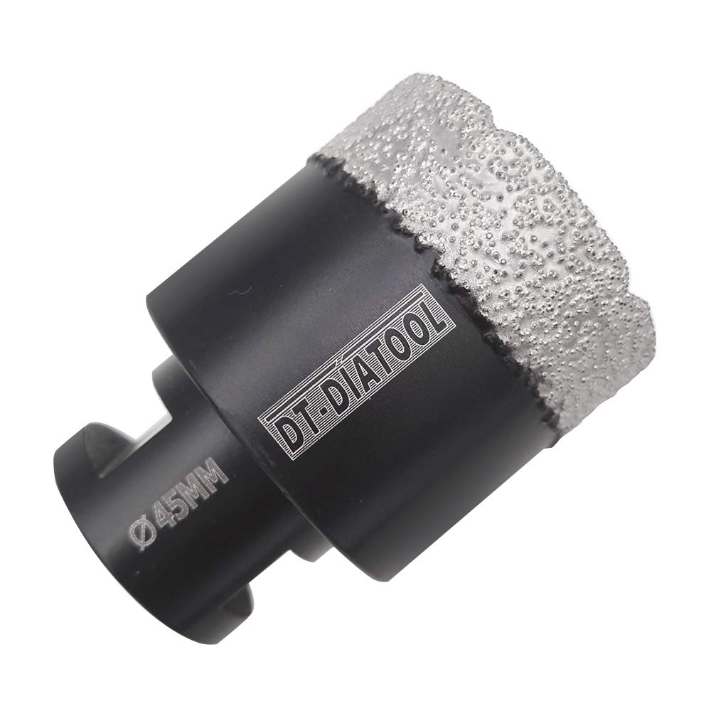DT-DIATOOL Diamond Drill Bit 45mm Hole Saw for Dry Drilling Tile Porcelain Marble Ceramic Granite