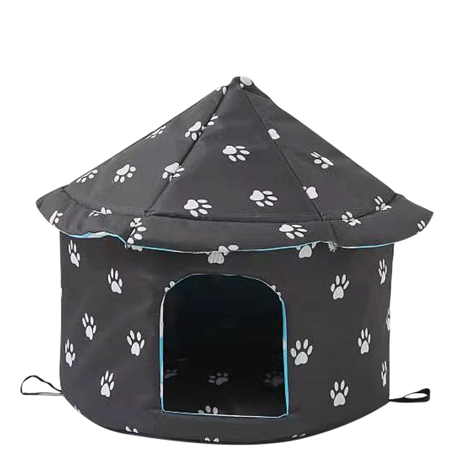 DWVO Outdoor Cat House ,35.4" Weatherproof Outdoor Cat Shelter With All Round Foam For Large Medium Cats Dogs Brown