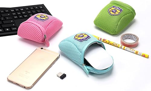 Miniatura 5 de Funda de viaje para ratón, funda protectora universal para ratón, pequeña bolsa de almacenamiento con cierre de cremallera, organizador de mouse