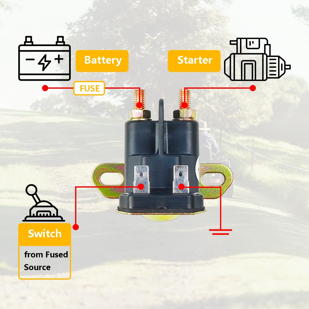 Non-brand 1 Piece Replaces Solenoid Starter Relay Universal Lawn