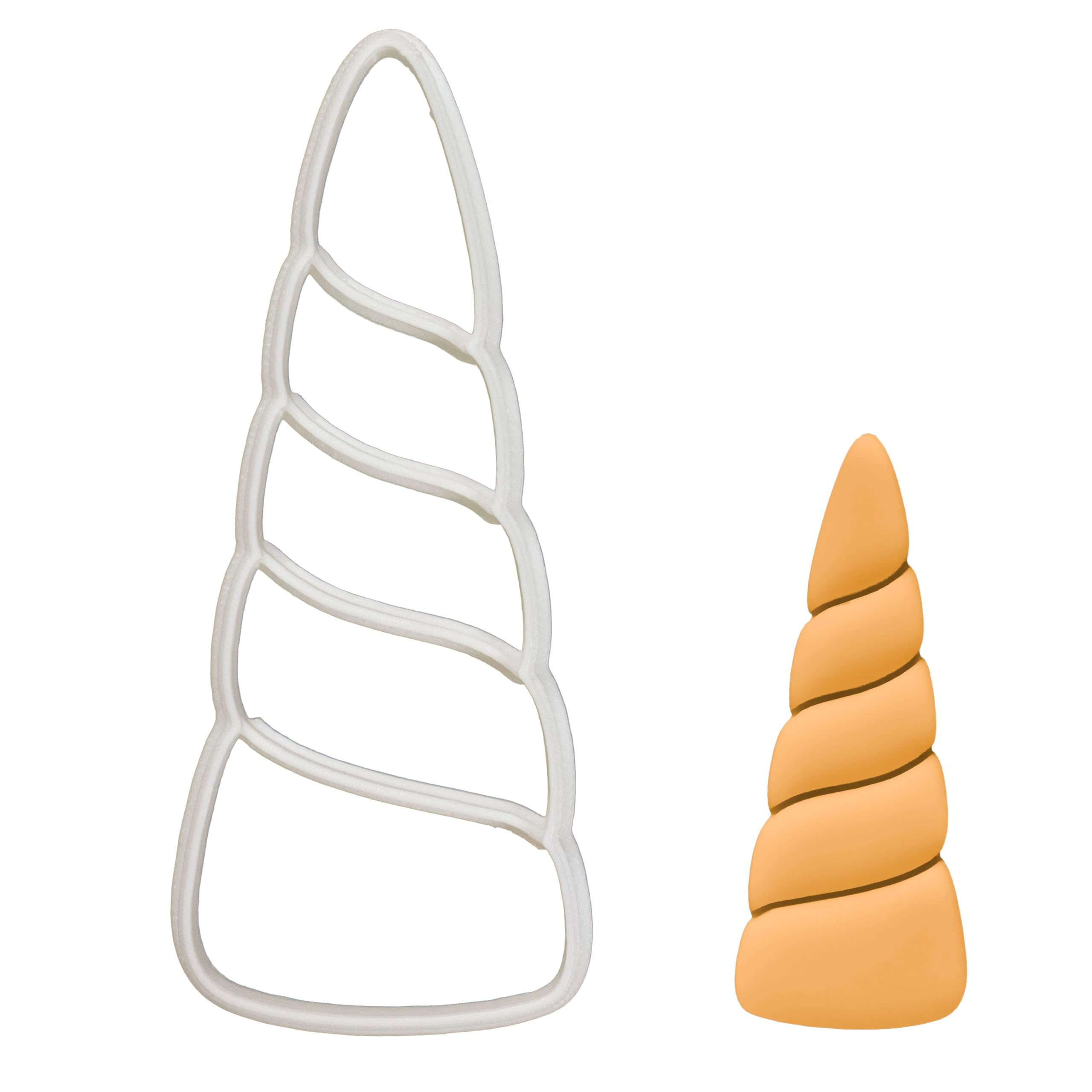 BAKERLOGY Unicorn Horn Cookie Cutter - Detailed Biscuit Cutter Design for Baking and Crafts, Ideal on Fondant, Dough, Clay