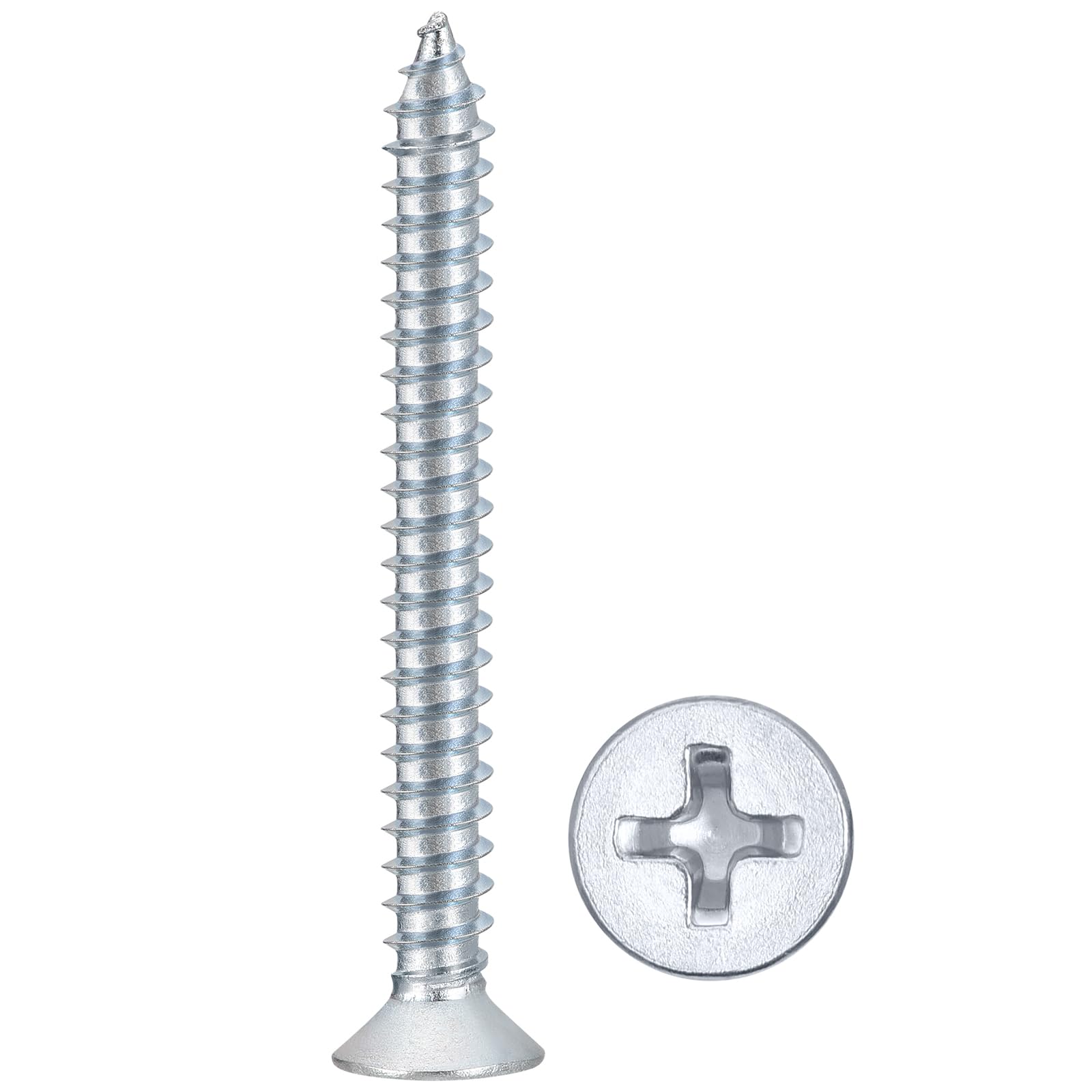 METALLIXITY Countersunk Phillips Wood Screws (#14x2-1/2") 50Pcs
