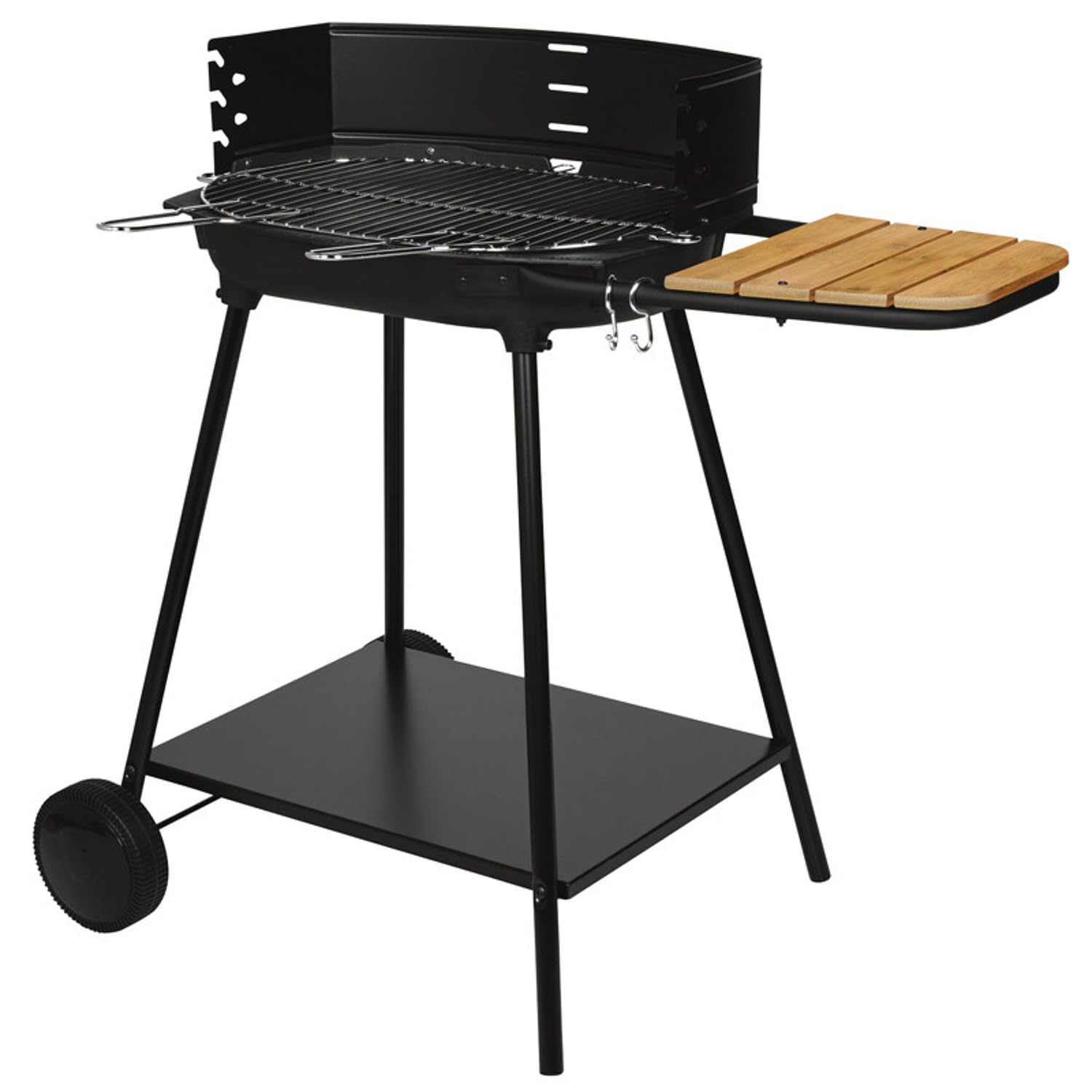 Barbecue à charbon de bois SOMAGIC BASILIC - Cuve en fonte - Grille en acier chromé - Pour 10 convives - Dimensions grille: 50,5 x 33 cm - Fabriqué en France