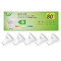 GY Lampadine GU10 LED, 4.9W (equivalenti a 80W)
