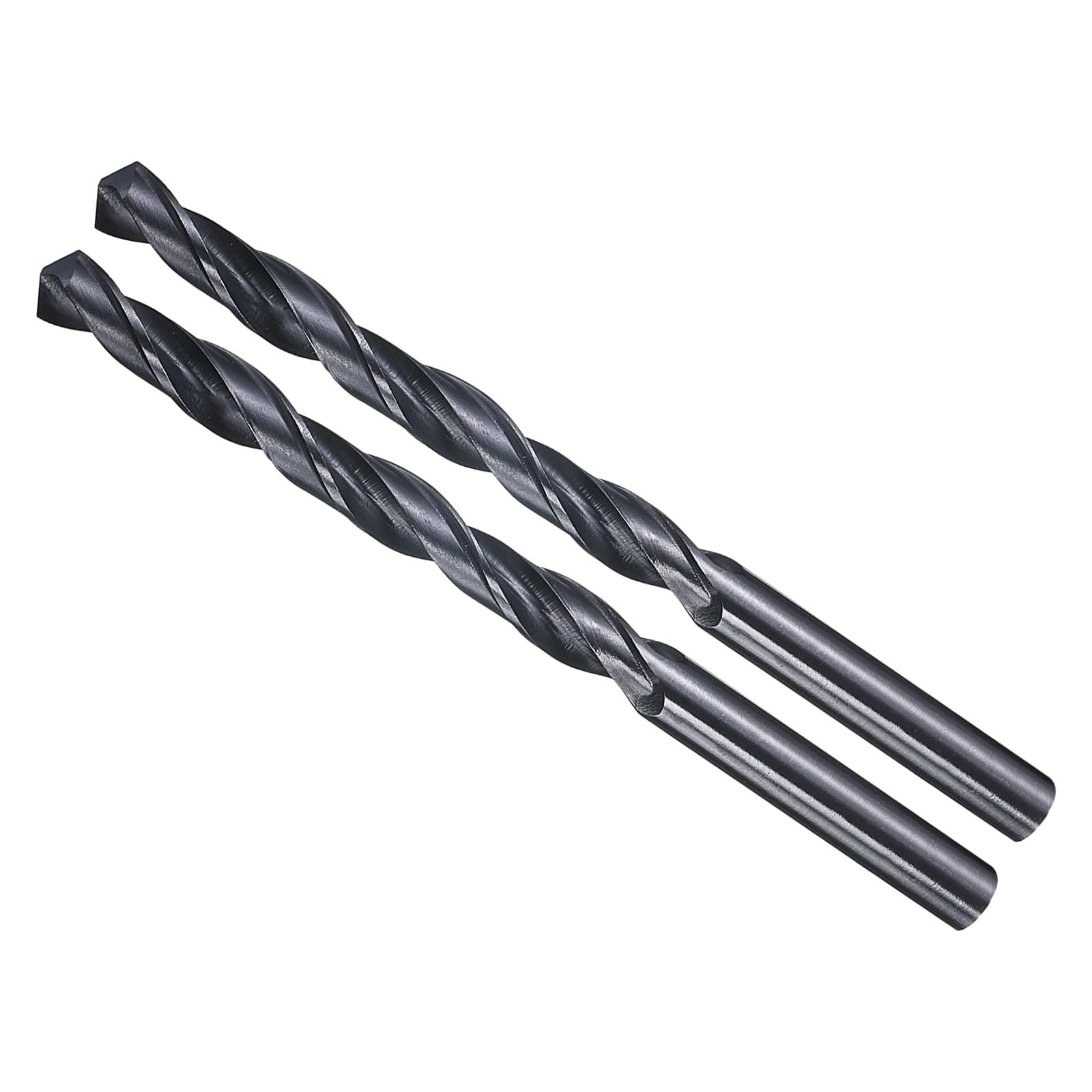 METALLIXITY 6.7mm Drill Bit (17/64") 2Pcs, 4241 High-Speed Steel Straight Shank Nitriding Black 118° for Wood Plastic Iron Copper Aluminum Low Soft Metal — image 1