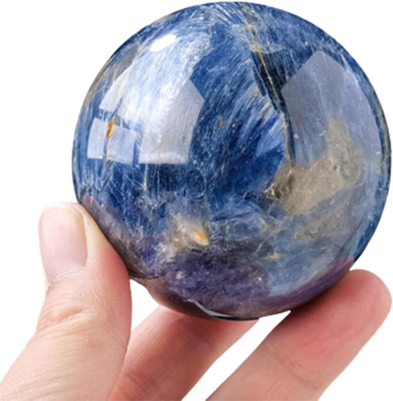 Kyanite Crystal Ball Gemstone Sphere Ornaments Crystals Ball Decorative Ball for, Crystal, Home Decoration,4-4.5cm