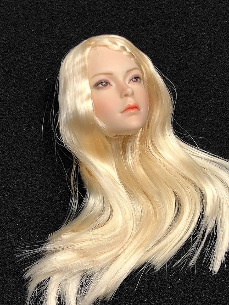 Amazon.co.jp: 1/6 金 前三つ編み 女性 ヘッド SUPER DUCK (検