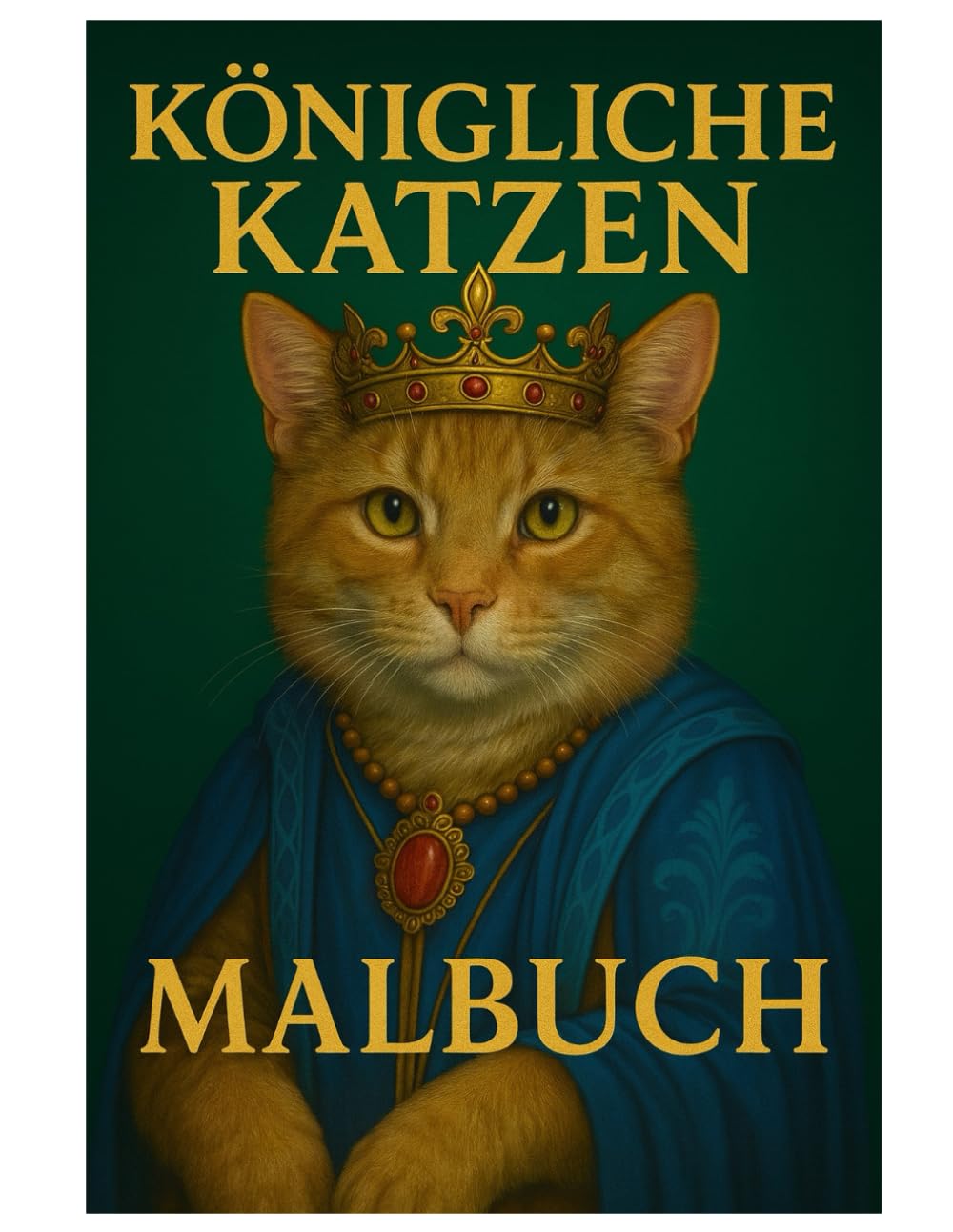 Königliche Katzen Malbuch: 50 majestätische Ausmalbilder edler Katzenporträts – Für Kinder und Erwachsene zum Ausmalen und Entspannen
