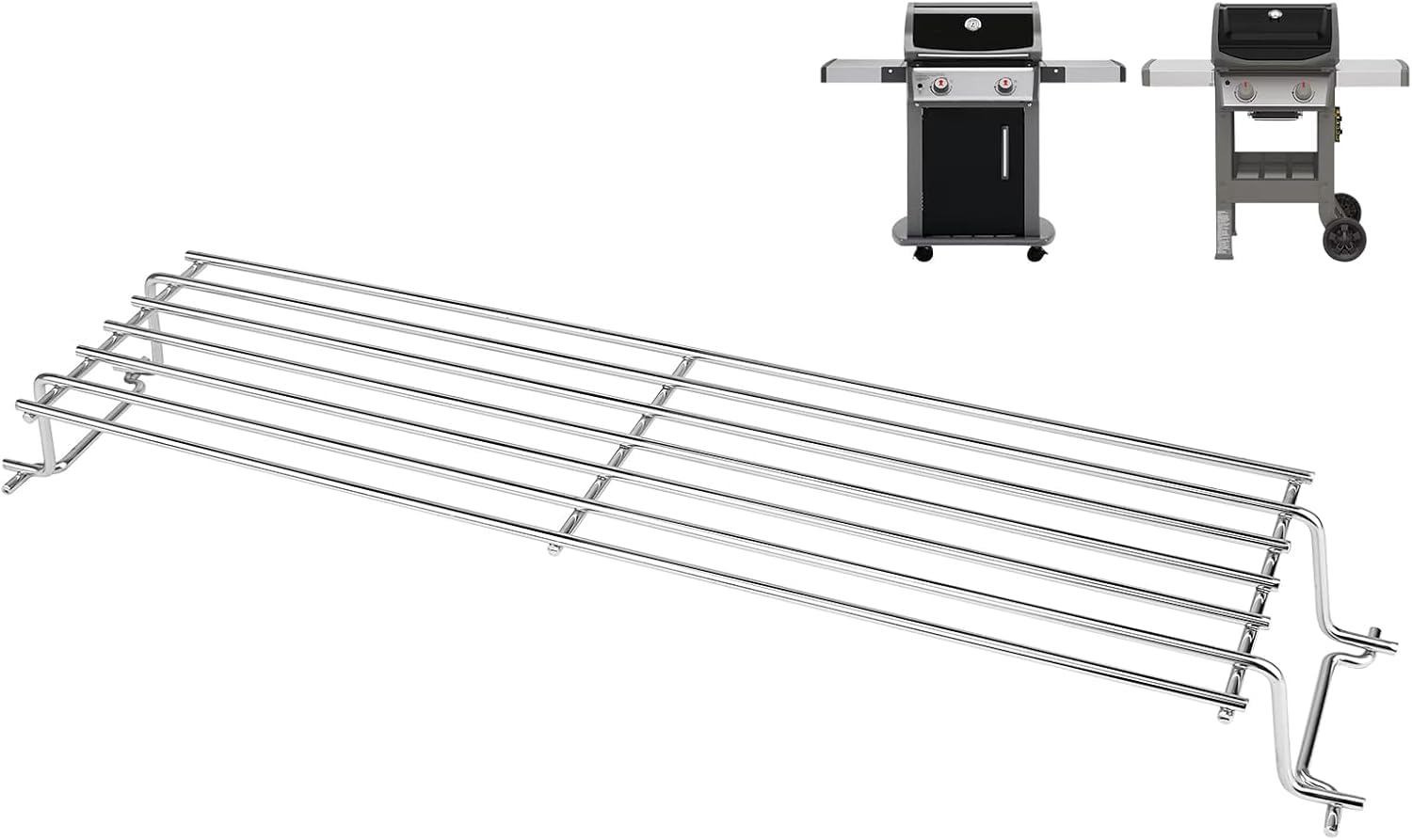 QuliMetal Foldable Stainless Steel Warming Rack for Weber Spirit 200 & Weber GS4 Spirit II 200 Series (2017 and Newer), Weber Spirit E/S-210, E/S-220 with Up Front Control, Replaces for Weber 67026