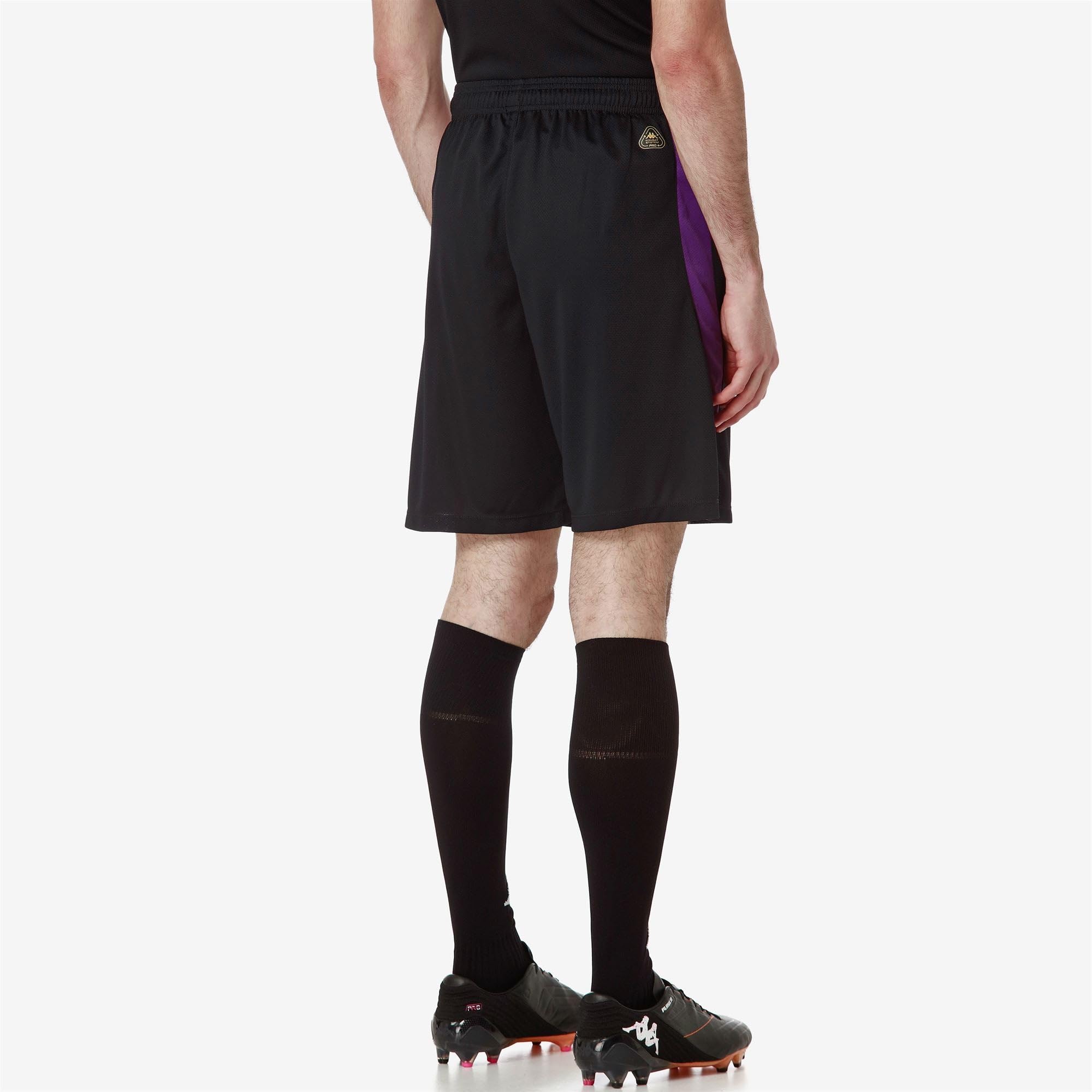 Kappa - Pantaloncini Sportivi, Uomo, Poliestere Riciclato, Calcio, Modello: Ahorazip PRO 8 Fiorentina