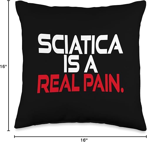 Miniatura 4 de Funny Sciatica is A Real Surgery - Almohada de regalo para el dolor nervioso, 16 x 16 pulgadas, multicolor