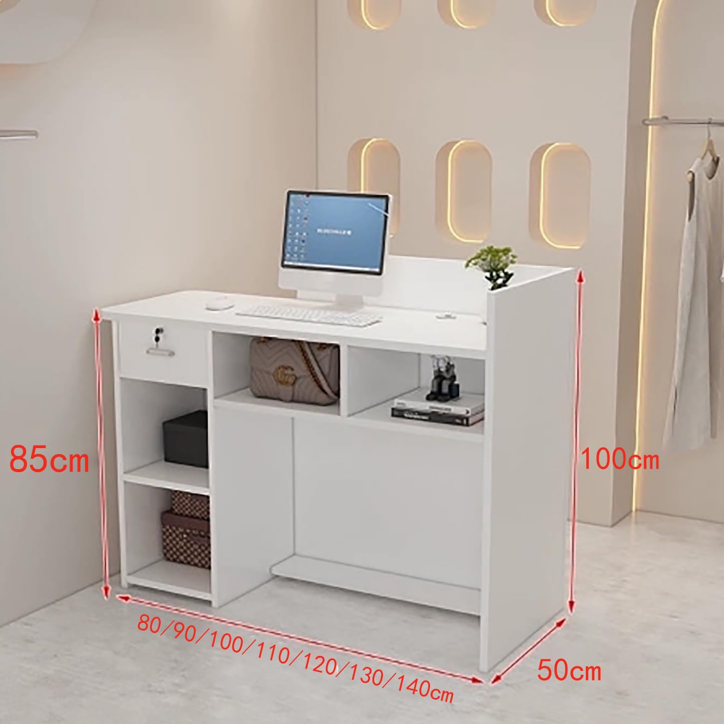 Amazon.co.jp: レジカウンター、カウンター、大容量ロッカー受付