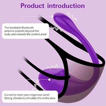Portable Wireless Bluetooth Controlled Massager with Remote, Soft Silicone Body Design, 10 Vibration Modes for Stress Relief and Daily Relaxation Model-E012