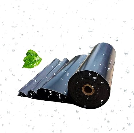 Image XueYL Black HDPE Flexible Ponds Liners 2m/3m/4m/5m/8m Fish Pond Bed Liners, Foldable Durable Tear Resistant for Pond, Garden, Pool, Farm (Size : 8x12m/26.2x39.3ft)