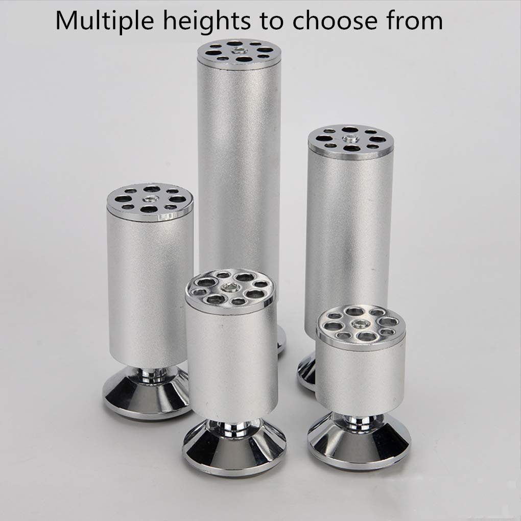 Gambe per mobili Gambe per tavoli Regolabili in Metallo Piedini per mobili Piedini in Lega di Alluminio Piedini di Ricambio Rotondi per alzate per mobili Gambe per divani Gambe per